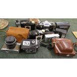 Collection of vintage cameras