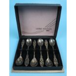 Set of 6 white metal teaspoons - Gero Zilvium
