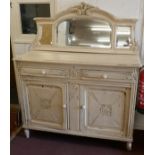 Bevelled glass mirror-back sideboard