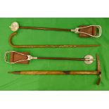 2 shooting sticks, walking stick & ice pick