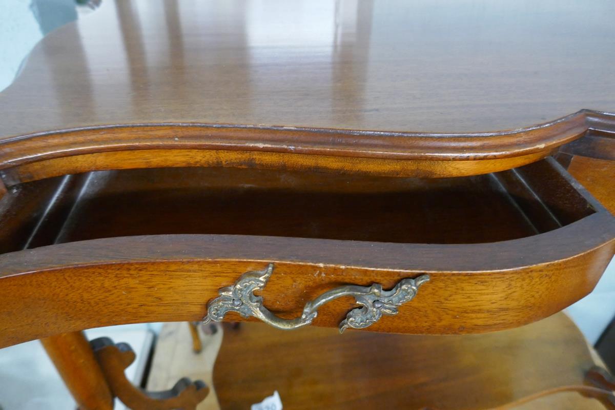 Pretty Art Nouveau mahogany writing table - Image 4 of 7