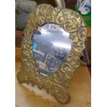 Arts & Crafts brass repousse mirror