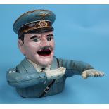 Cast iron novelty Hitler money box