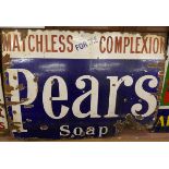 Large Pears Soap enamel sign - Approx 122cm x 92cm