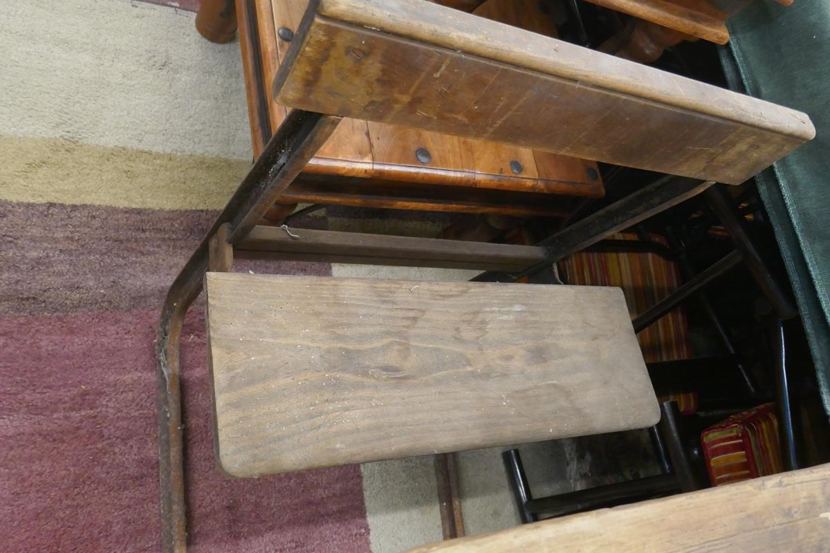 Pair of vintage school desks - Image 4 of 4