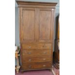 Victorian oak press cupboard - W: 97cm D: 41cm H:87cm