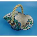 Porcelain basket marked Long W X