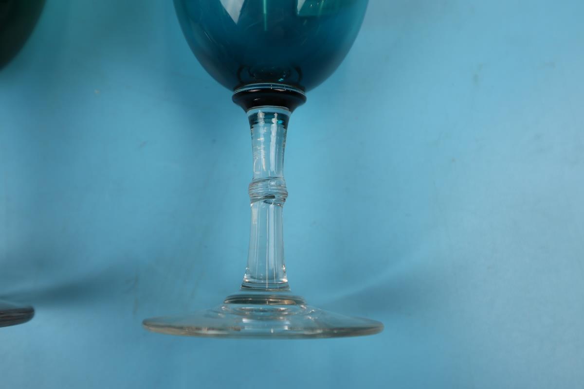 2 antique green wine glasses - Image 3 of 4