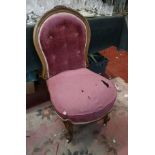 Victorian button back chair