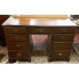 Victorian mahogany pedestal desk