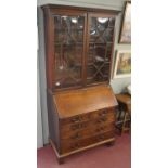 Antique oak bureau bookcase