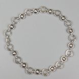 Heavy designer silver necklace