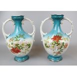 Pair of large flower vases - Approx height: 30cm