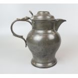 Early 19thC pewter ale jug