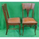 Set of 4 walnut chairs