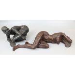 2 resin figures - Nudes 1 L/E signed