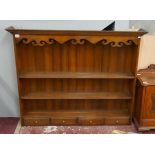 Oak wall shelves with drawers