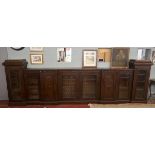 Very large mahogany Country House library bookcase from Mawley Hall, Cleobury Mortimer - Length: 4.6