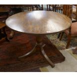 Pedestal tilt top table