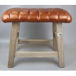 Leather seated stool