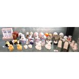 Large collection of novelty cruet sets