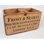 Storage box marked Frost & Seaman