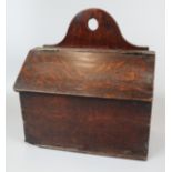 Antique oak candle box