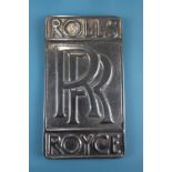 Reproduction Rolls Royce sign - Approx 16.5cm x 29cm