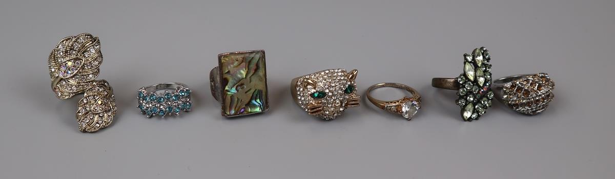 Collection of costume rings