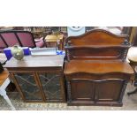 Chiffonier & glazed bookcase