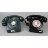 2 vintage rotary telephones