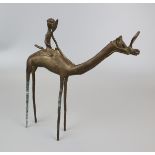 Bronze Ashanti camel sculpture