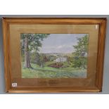 Watercolour of Whikham Abbey Park - The Royal Bucks Kings own Militia - Crimean war - Edith A