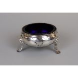 George III hallmarked silver salt cellar - Hester Bateman - London 1777