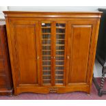 Fine quality reproduction cherrywood gentleman's shirt cabinet - Approx W: 136cm D: 55cm H: 140cm