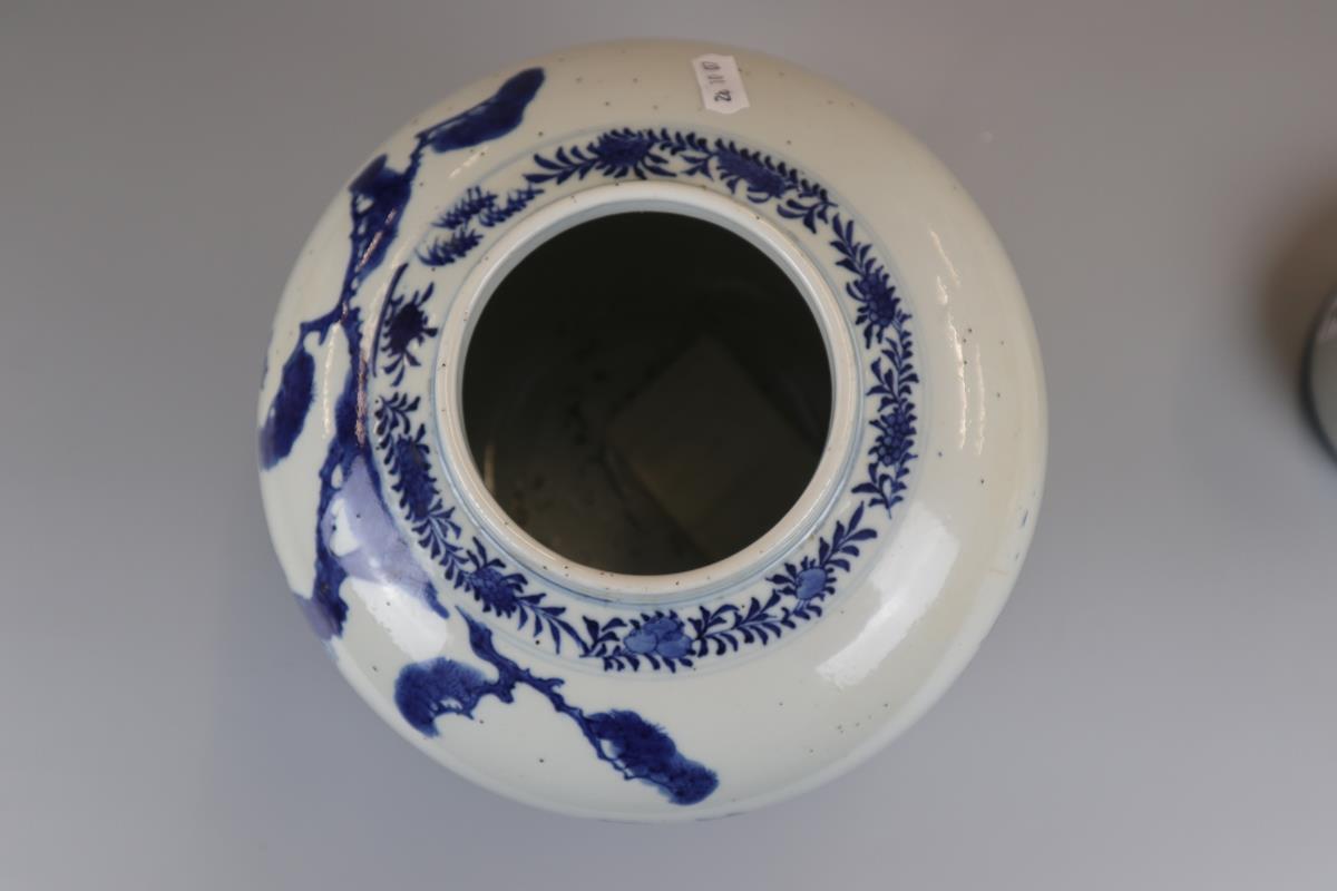 Late 18th / early 19thC blue & white ginger jar - Approx H: 28cm - Image 5 of 14