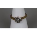 Antique 18ct gold diamond set ring