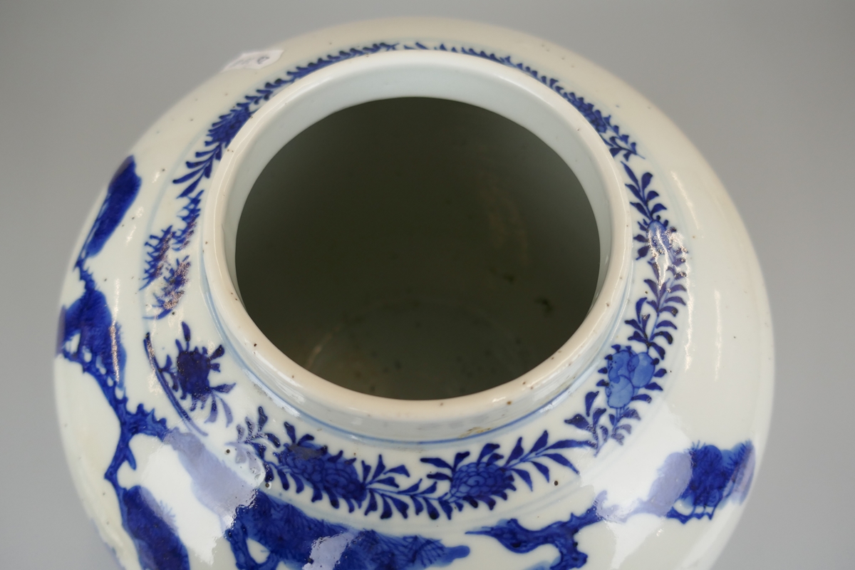 Late 18th / early 19thC blue & white ginger jar - Approx H: 28cm - Image 12 of 14