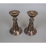 Pair of hallmarked silver candlesticks - Approx weight: 266g