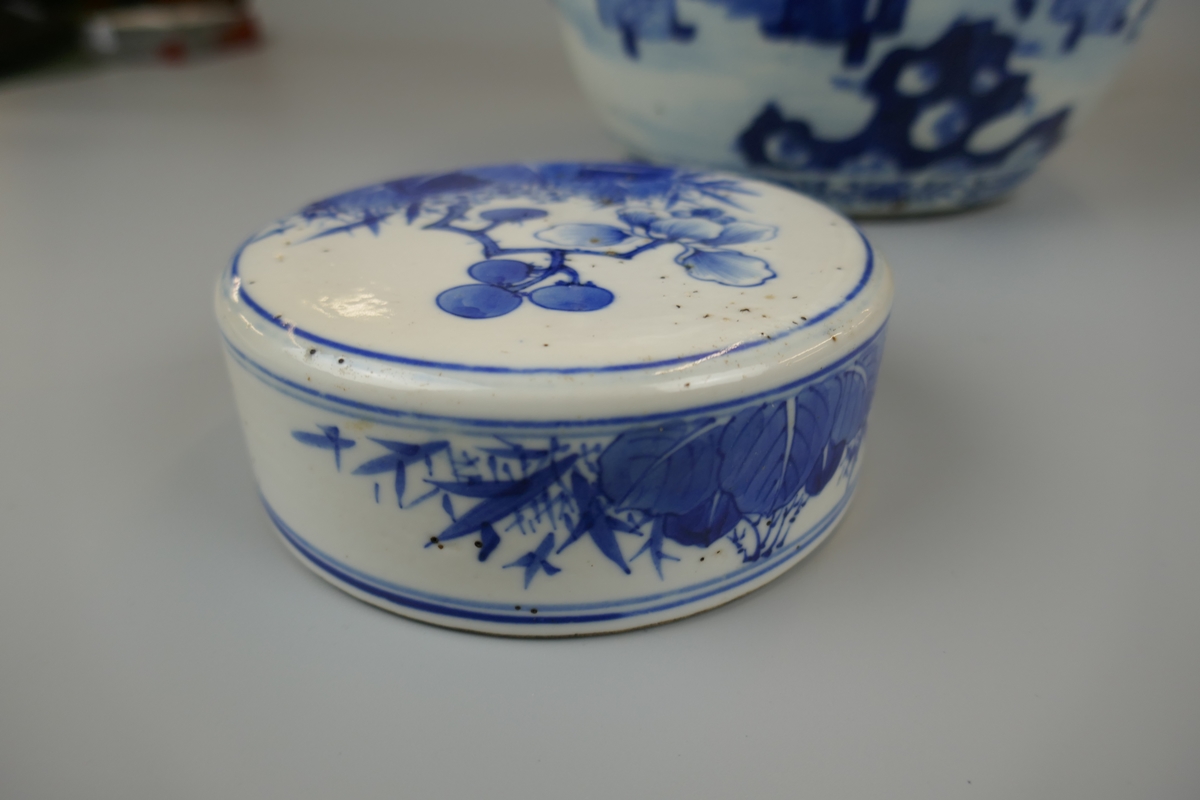 Late 18th / early 19thC blue & white ginger jar - Approx H: 28cm - Image 10 of 14