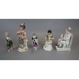 Collection of 5 19thC figures