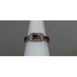 Ruby & diamond set gold ring