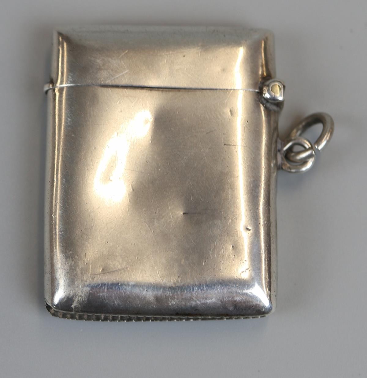 Hallmarked silver vesta case - John Gilbert - Birmingham 1902 - Image 6 of 7