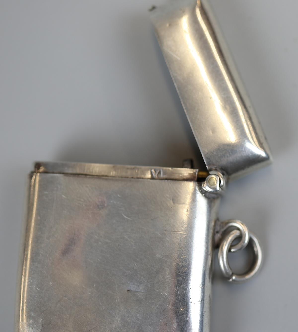 Hallmarked silver vesta case - John Gilbert - Birmingham 1902 - Image 5 of 7