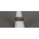 Gold diamond & emerald ring