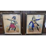 Pair of interesting foil pirate pictures