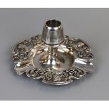 Hallmarked silver candle holder - Chester 1903 - E J Trevitt & Sons