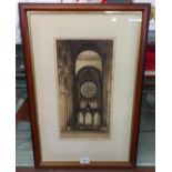 Etching - Inside Cathedral by Sharland