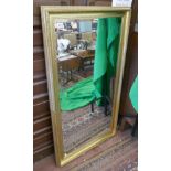 Large gilt framed bevelled glass mirror - Approx 136cm x 75cm