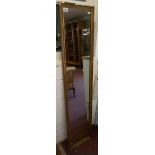 Long antique gilt framed mirror